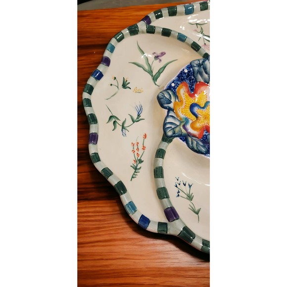 Fitz and Floyd Essentials Starfish, Ocean Divided Platter Serving Dish Koi - Picture 3 of 10